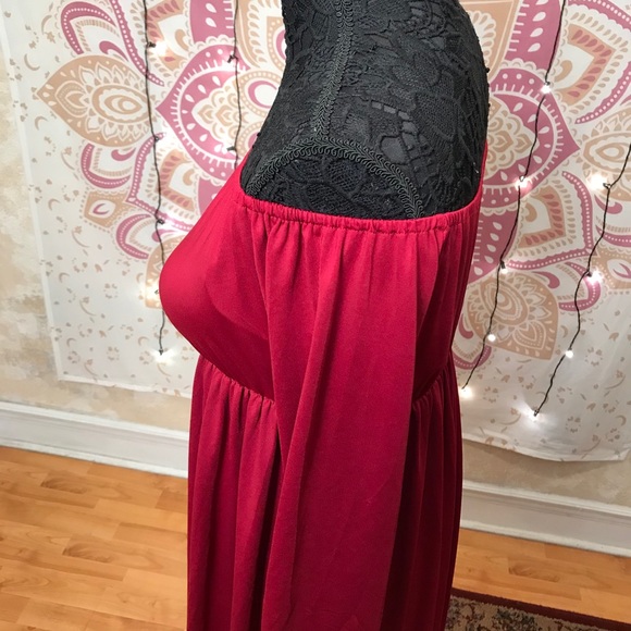 Maternity Dress in Burgundy Red NWOT - Picture 4 of 6